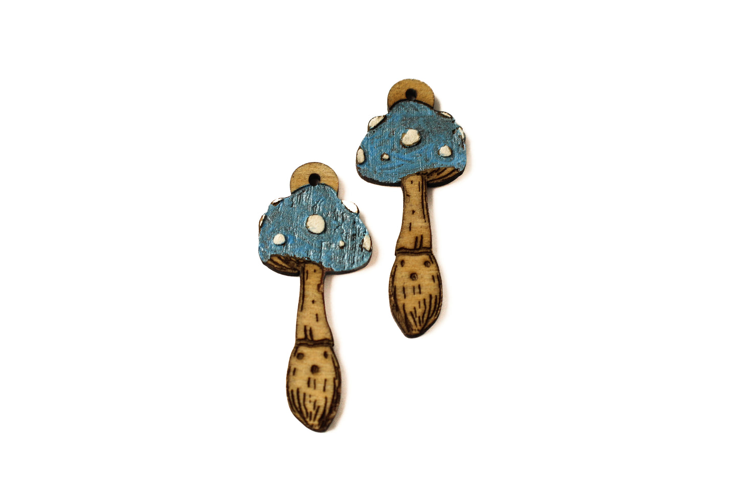 Ikigai Mushroom Earrings - Painted
