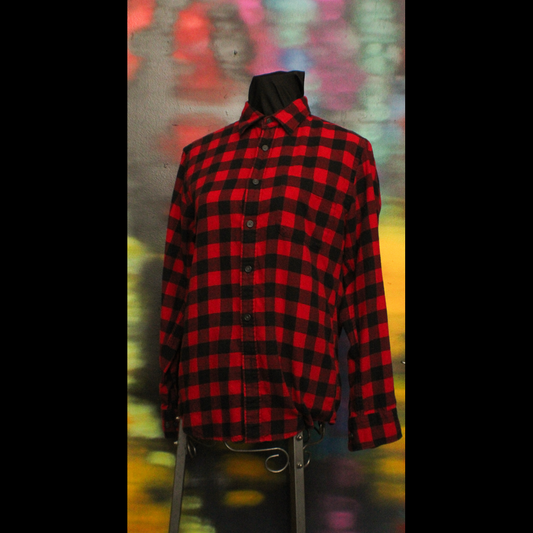 Ikigai Upcycle Project - Flannel - Medium - Red/Black