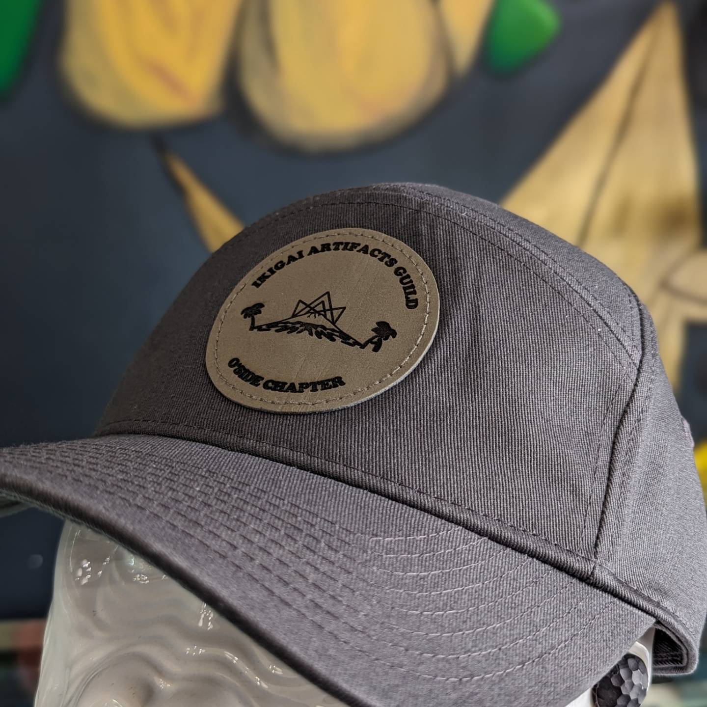 Ikigai 7 Panel Hats - Gray with gray logo