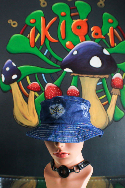 Ikigai Original - Shibori Dyed Bucket Hat - Indigo - Medium size