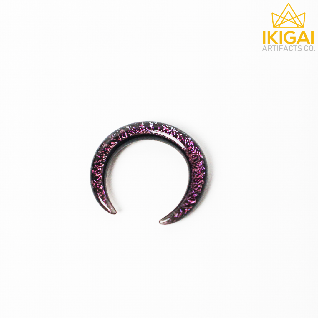 8G (3mm) - Gorilla Glass Dichroic Septum Pincher - Pink - Custom size
