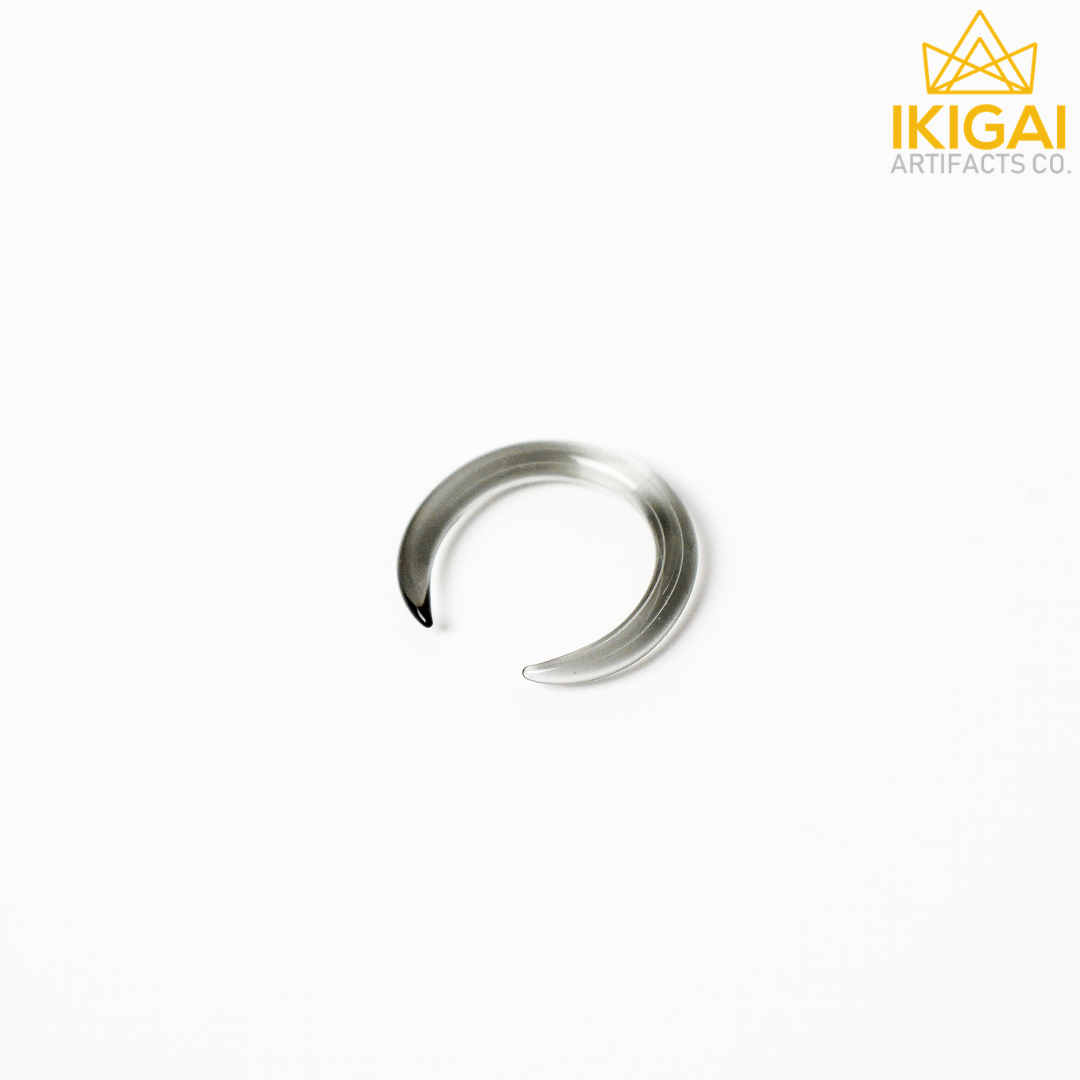 8G (3mm) - Gorilla Glass Simple Septum Pincher - Smoke - Custom size