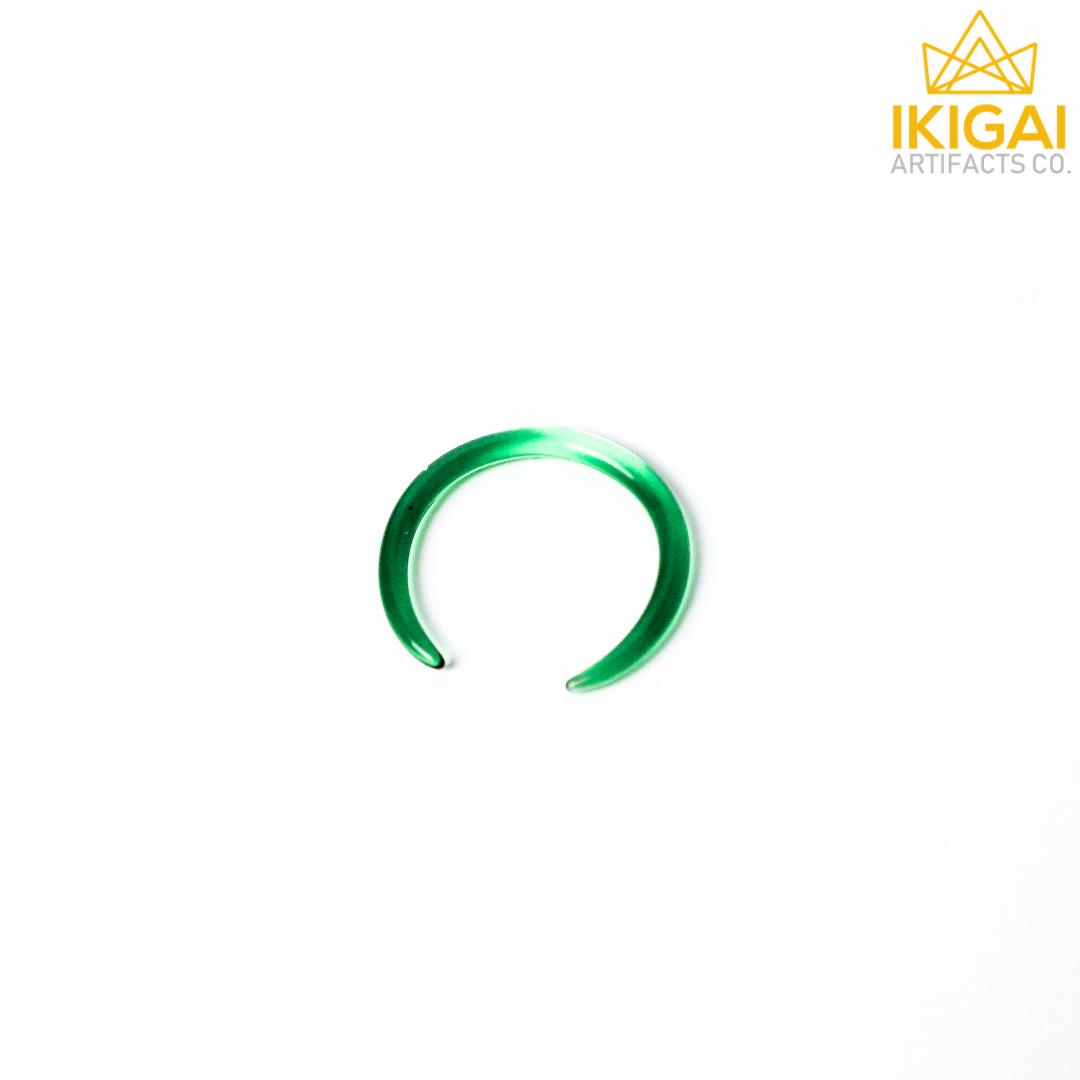 14G (1.6mm) - Gorilla Glass Simple Septum Pincher - Emerald - Custom size