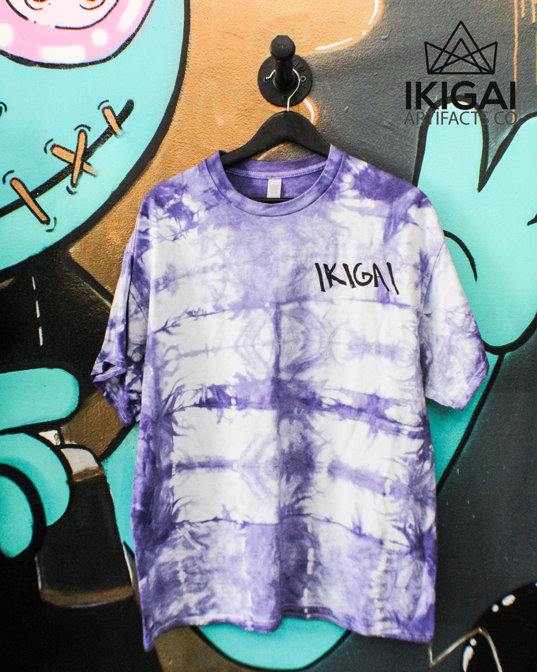 Limited Shibori Dye Shirt - Purple - XL