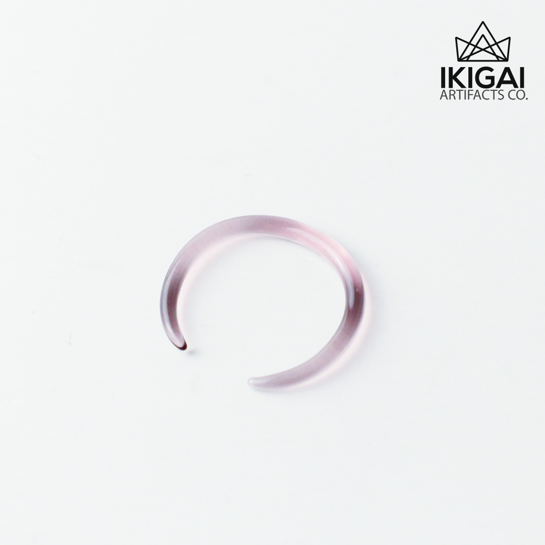 14G (1.6mm) - Gorilla Glass Simple Septum Pincher - Purple - Custom size