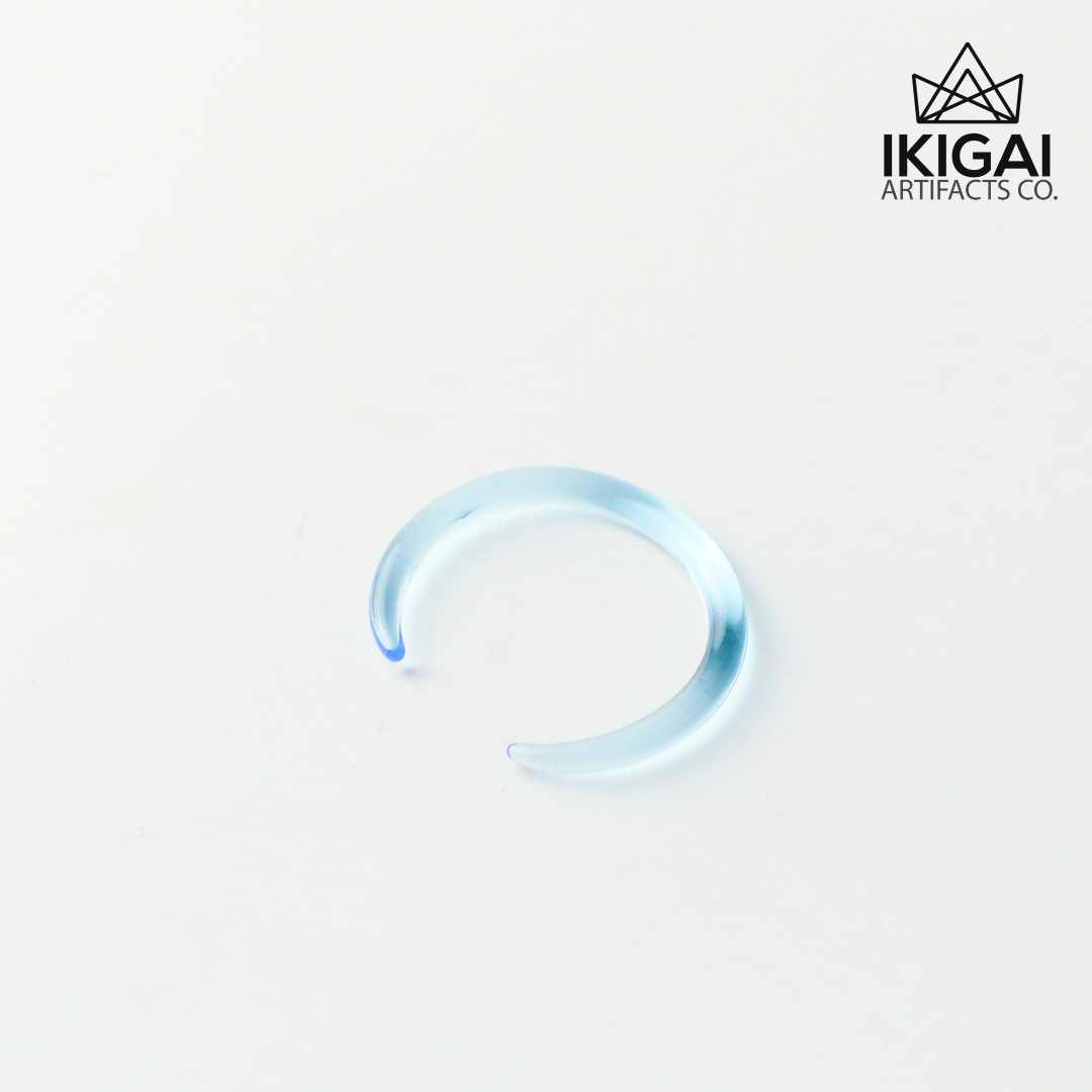 14G (1.6mm) - Gorilla Glass Simple Septum Pincher - Ocean - Custom size