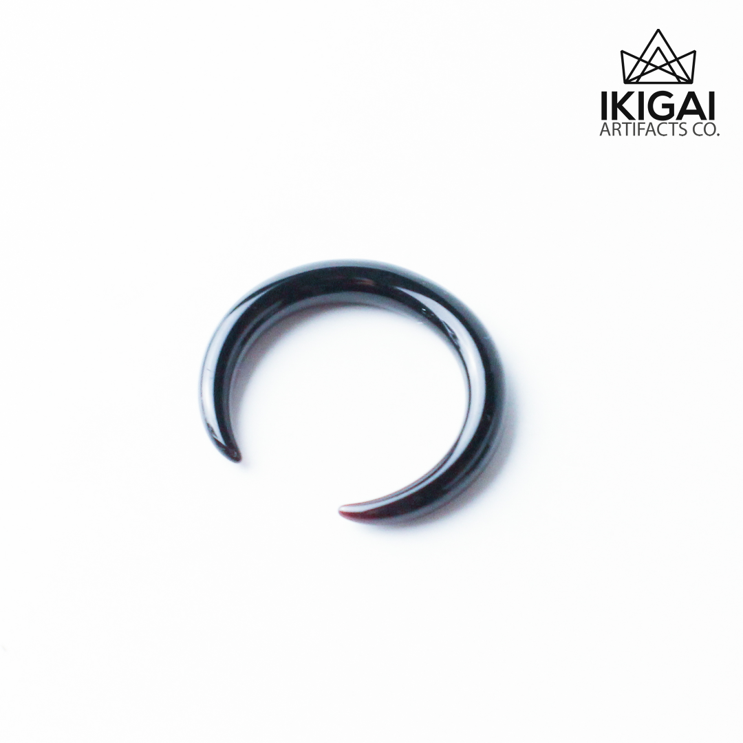 10G - Gorilla Glass Simple Septum Pincher - Black - Custom
