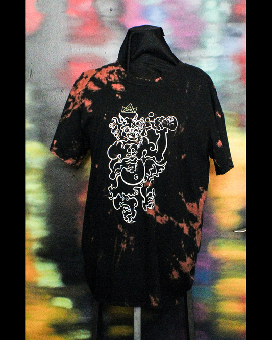 Limited bleach dyed Crowned Oni tees