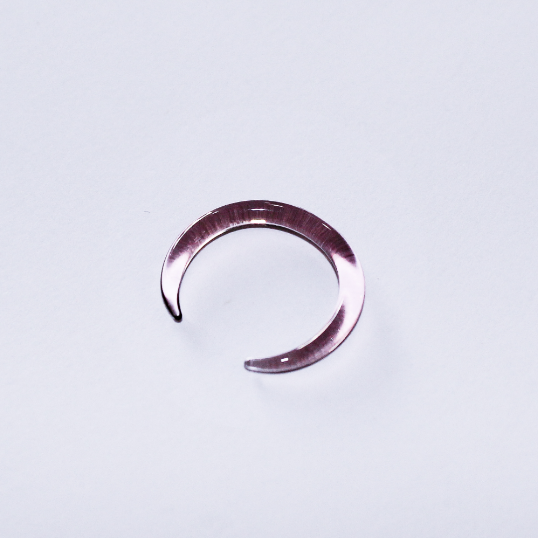 12G (2mm) - Gorilla Glass Simple Septum Pincher - Purple - Custom size