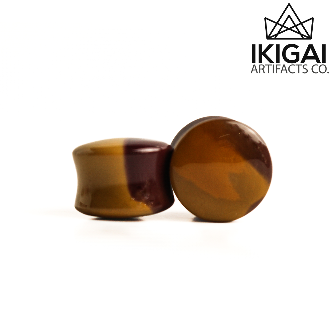 7/8" (22mm) - Mookaite Double Flare Plugs