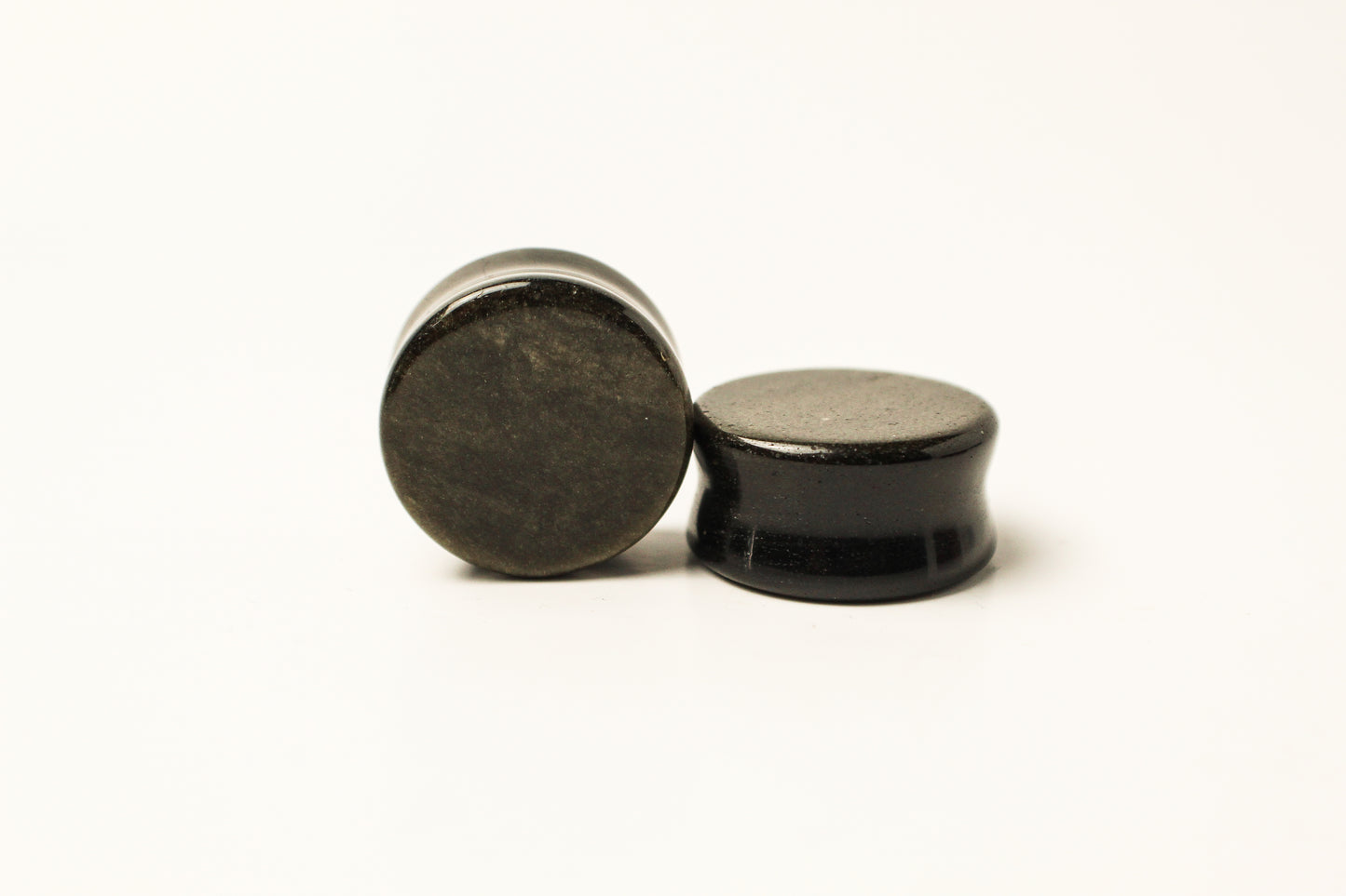 1" (25mm) - Golden Obsidian Double Flare Plugs