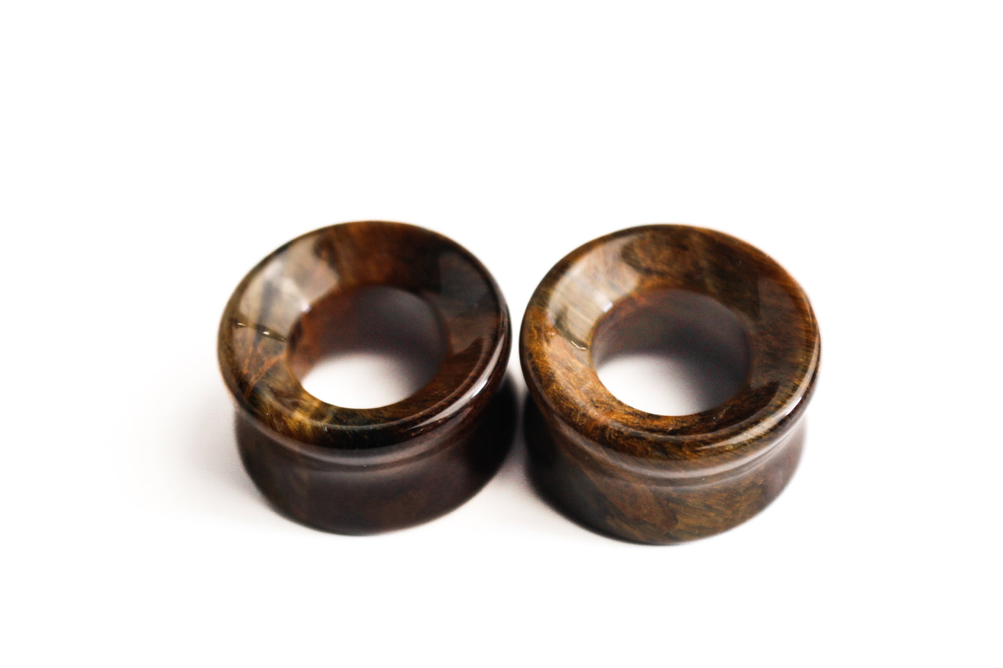 3/4" (19mm) - Blue Tigers Eye Double Flare Eyelets