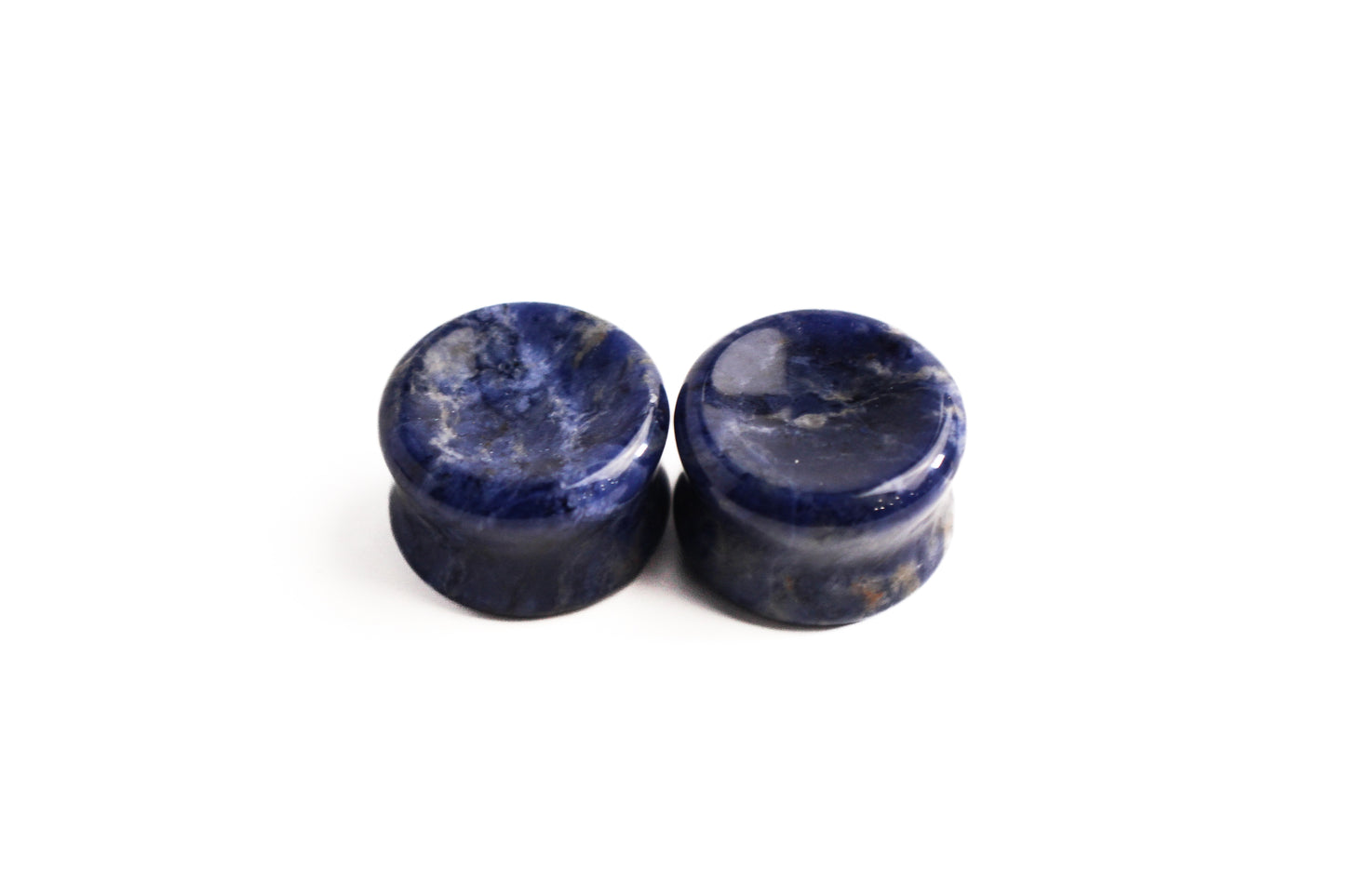 3/4" (19mm) - Sodalite Concave Double Flare Plugs
