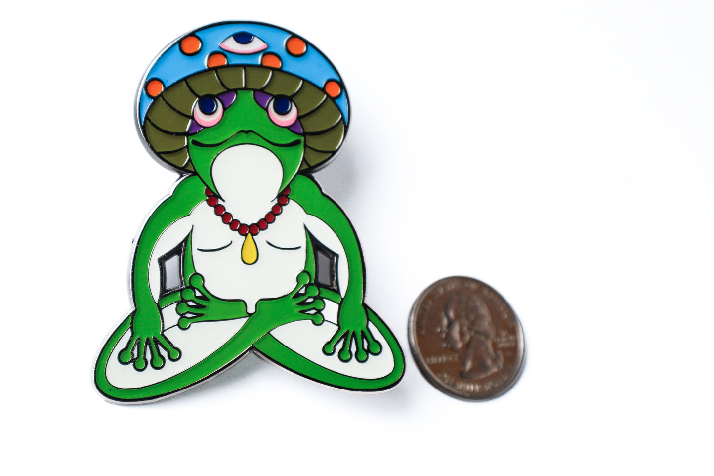 Meditation Frog Enamel Pins