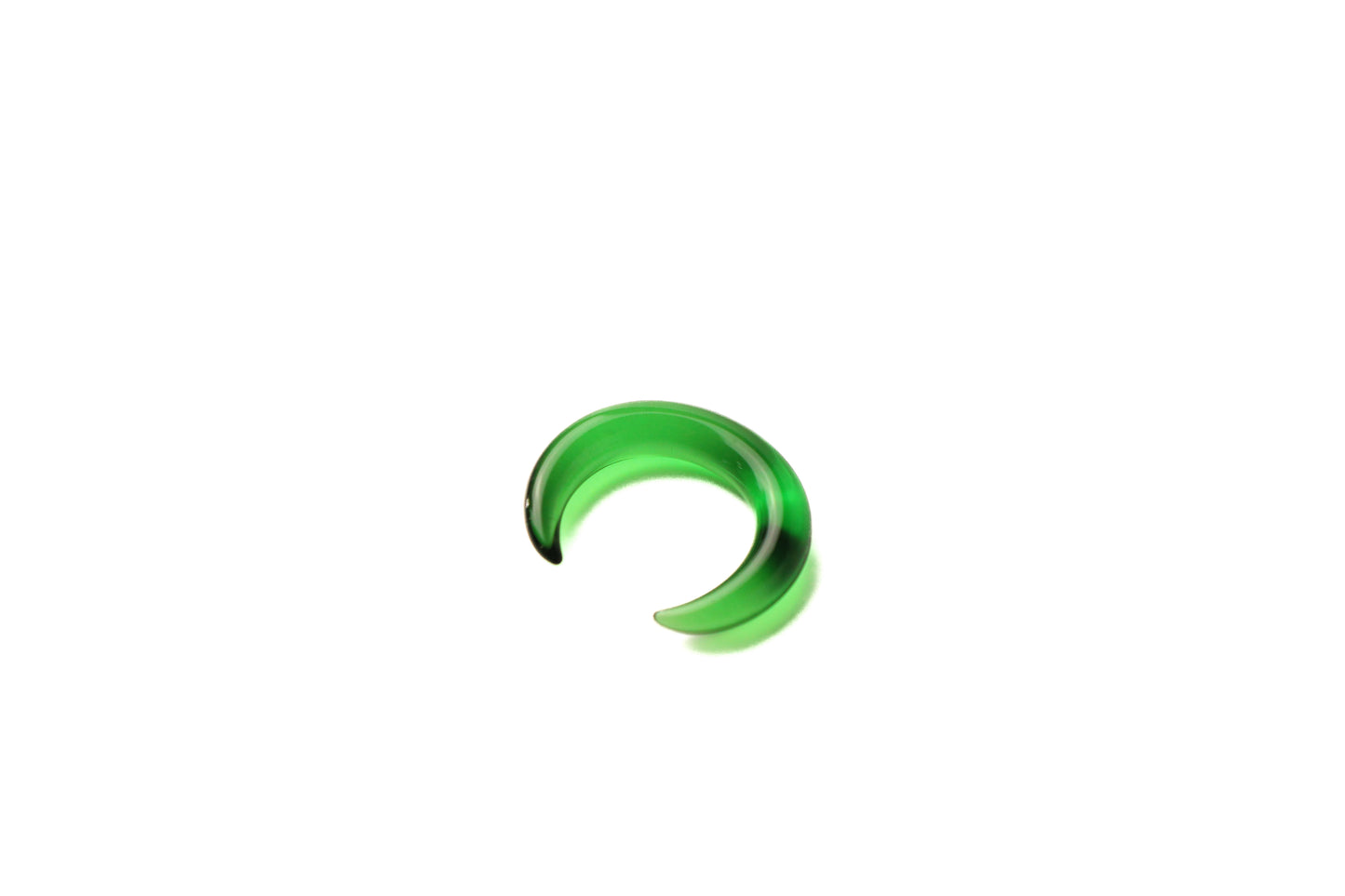 6G (4mm) - Gorilla Glass Simple Septum Pincher - Emerald - Custom size