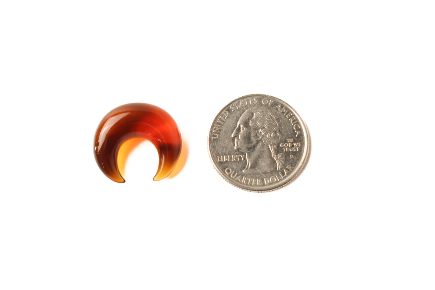 8.5mm - Gorilla Glass Simple Septum Pincher - Honey