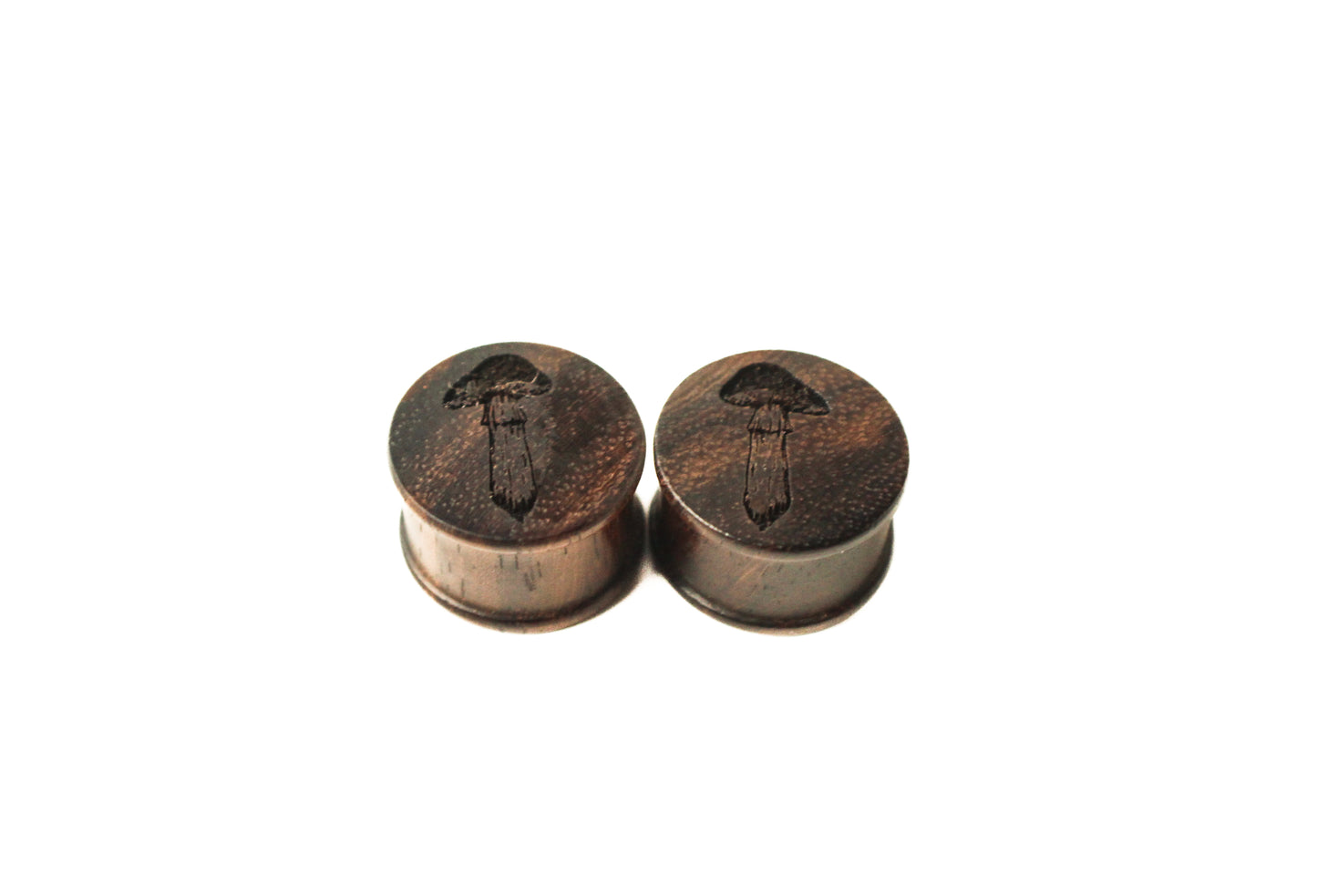 5/8" (16mm) - Rosewood Double Flare Plugs - Mushroom