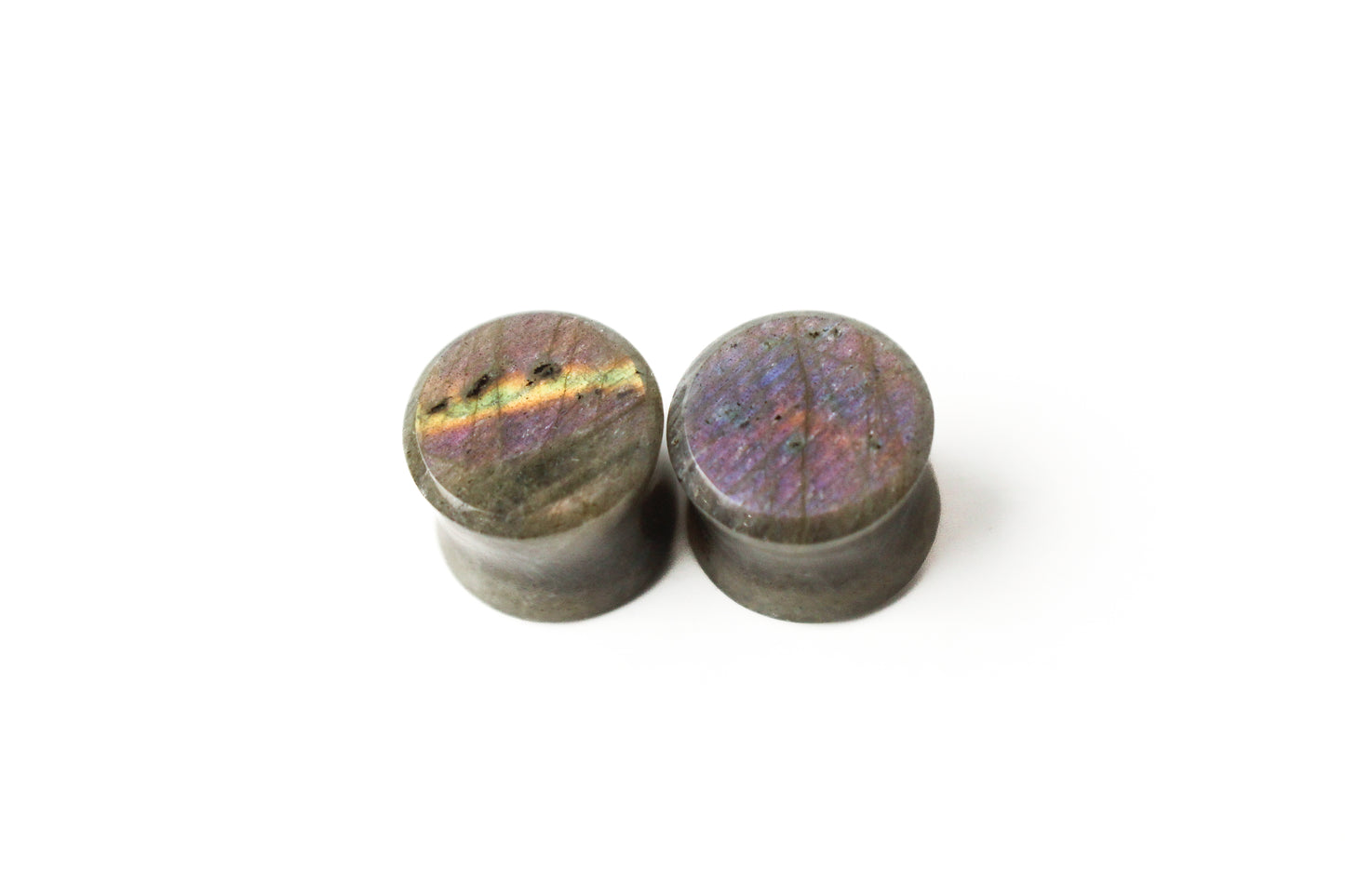 9/16" (14mm) - Pink/Purple Labradorite Plugs