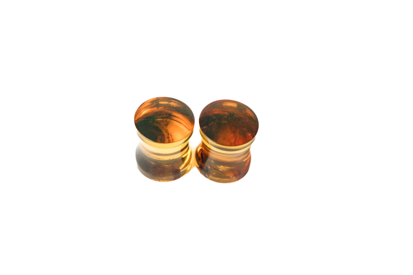7/16" (11mm) - Chiapas Amber Double Flare Plugs