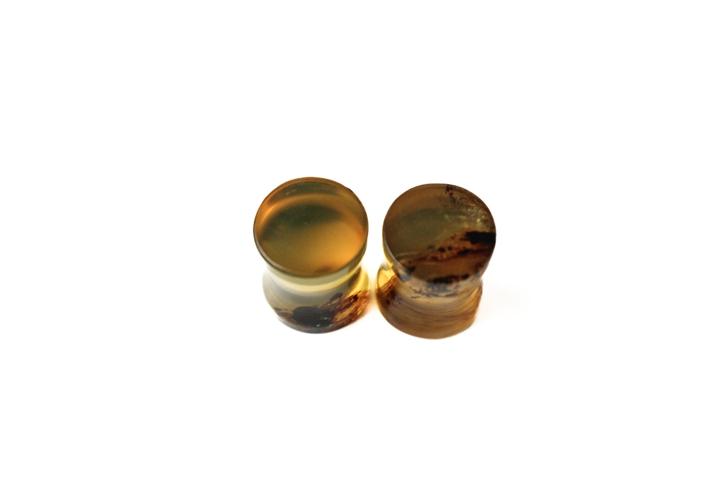 10mm - Chiapas Amber Double Flare Plugs