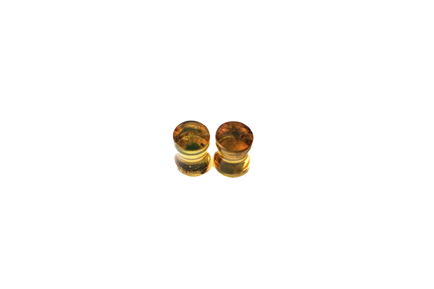 0G (8mm) - Chiapas Amber Double Flare Plugs