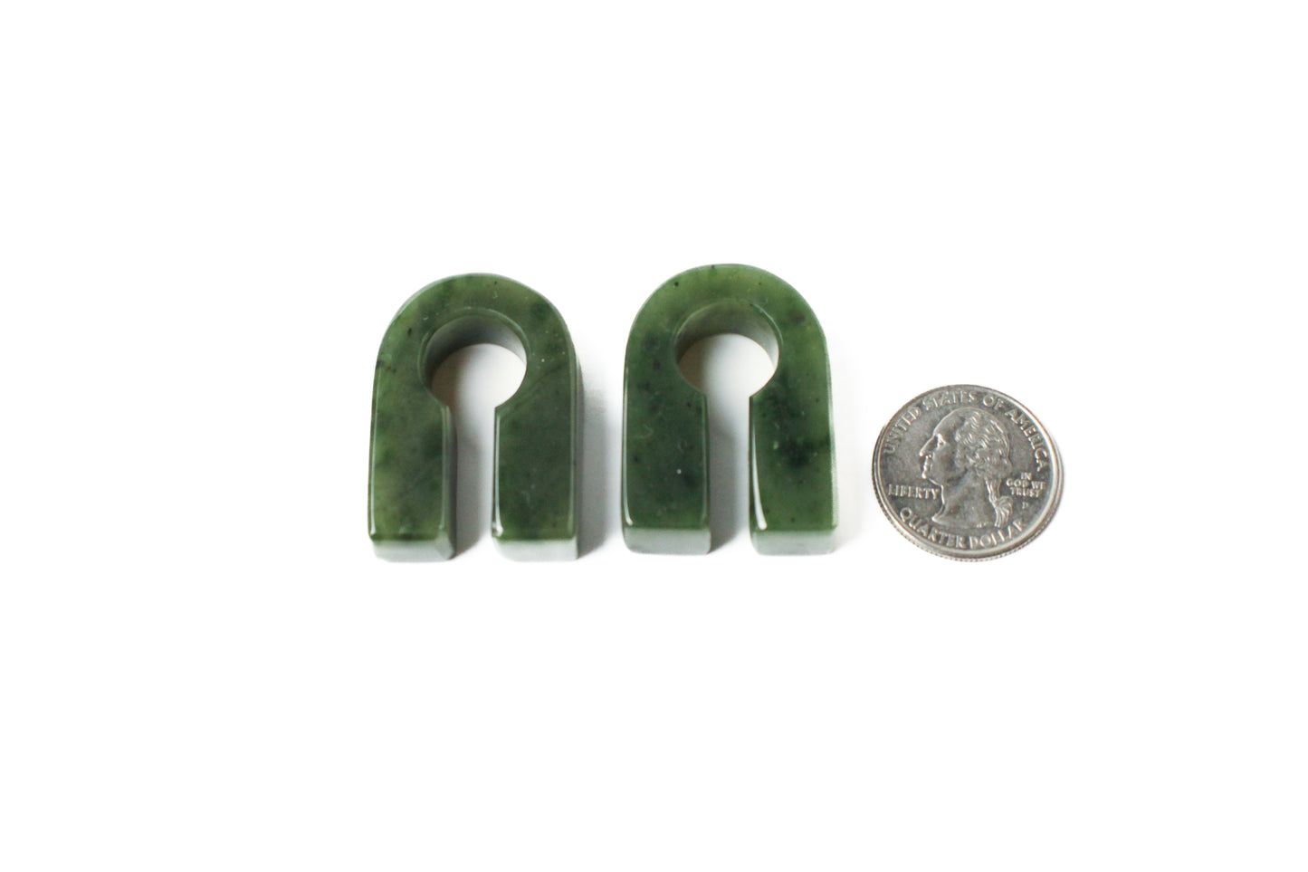 9/16" (14mm) +  Nephrite Jade Keystone Weights