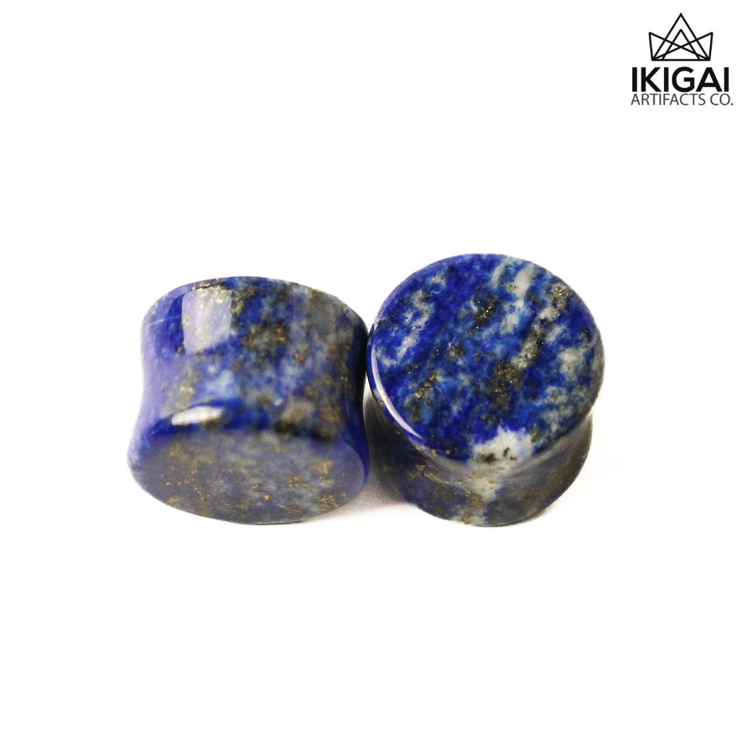 5/8" (16mm) - Lapis Lazuli Double Flare Plugs