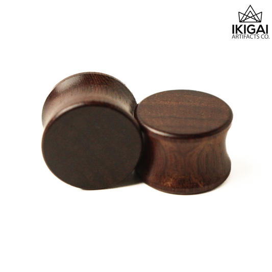 9/16" (14mm) - Wooden Doble Flare Plugs