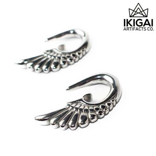 2G (6mm) + Surgical Steel Wing Weights