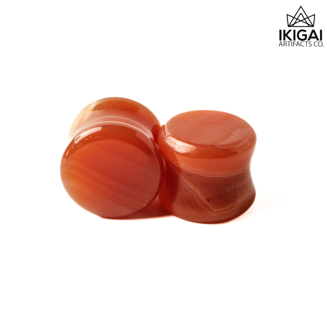 9/16" (14mm) - Agate Double Flare Plugs - #1